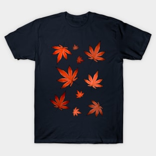 Autumn Red Maple Leaves T-Shirt